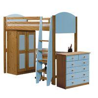 Verona High Sleeper Ultra Storage Baby Blue