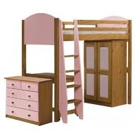 verona high sleeper storage set verona pink highsleeper with tall boy  ...