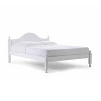 Veresi White Wooden Bed Frame Small Double