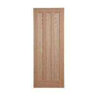 Vertical 3 Panel Oak Veneer Internal Unglazed Door (H)1981mm (W)686mm