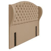 Venice Floorstanding Upholstered Headboard - Double - Oatmeal