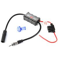 Vehicles Car Radio FM Antenna Signal Amplifier Booster for Both AM and FM Radio Stations.