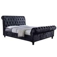 vermont crushed velvet bed frame double