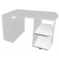 verona white pull out desk with white