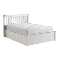 Veronica White Ottoman Bed - Double