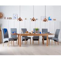 Verona 180cm Solid Oak Extending Dining Table with Cannes Chairs
