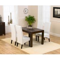 Verona 120cm Dark Solid Oak Dining Table with Dakota Chairs