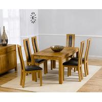 verona 150cm solid oak extending dining table with toronto chairs