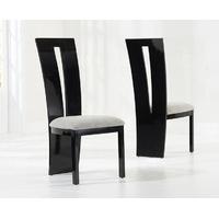 verbier black solid wood dining chairs pair