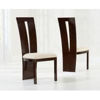 verbier brown solid wood dining chairs pair