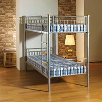 vernon 3 metal bunk bed in silver