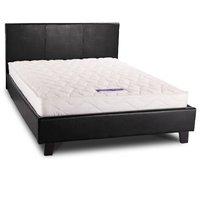 Venice PU Leather Bed Frame King Black