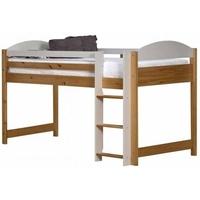 Verona Maximus Antique Pine and White 3ft Mid Sleeper Bed