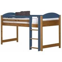 Verona Maximus Antique Pine and Blue 3ft Mid Sleeper Bed