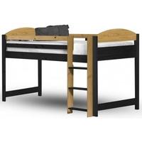 verona maximus graphite pine and antique 3ft mid sleeper bed