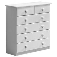 Verona Whitewash Pine 4+2 Chest of Drawer