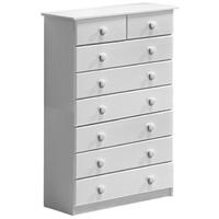 Verona Whitewash Pine 6+2 Chest of Drawer