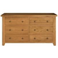 vermont oak chest of drawers wide 6 drawers