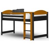 verona maximus graphite pine and orange 3ft mid sleeper bed