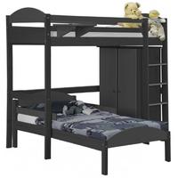 verona maximus graphite pine l shape high sleeper bed set 1