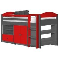 verona maximus graphite pine and red 3ft mid sleeper bed set 2