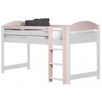 verona maximus whitewash pine and pink 3ft mid sleeper bed