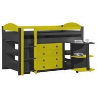 Verona Maximus Graphite Pine and Lime 3ft Mid Sleeper Bed Set 1