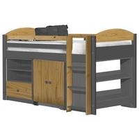 Verona Maximus Graphite Pine and Antique 3ft Mid Sleeper Bed Set 2