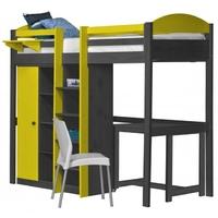 verona maximus graphite pine and lime with central ladder high sleeper ...