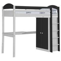 verona maximus white pine and graphite standard high sleeper bed set 1