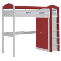 Verona Maximus White Pine and Red Standard High Sleeper Bed Set 1