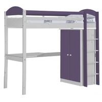 Verona Maximus White Pine and Lilac Standard High Sleeper Bed Set 1