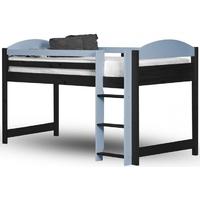 verona maximus graphite pine and baby blue 3ft mid sleeper bed