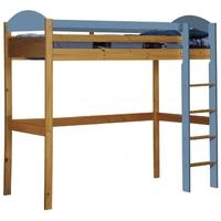 Verona Maximus Antique Pine and Baby Blue High Sleeper Bed