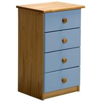 Verona Antique Pine and Baby Blue 4 Chest of Drawer
