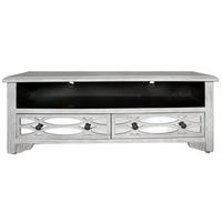 Vermont Washed Ash 2 Drawer Mirrored Entertainment Unit