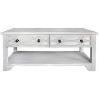 vermont washed ash 2 drawer mirrored coffee table