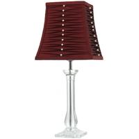 velen acrylic table lamp with pleated red shade set of 2