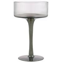 venice smoked glass goblet candle holder small set of 4