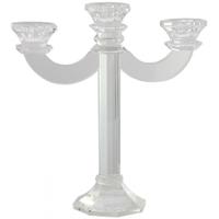 Venice Clear Cut Contemporary 3 Candelabra