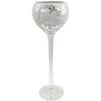 venice silver and chrome mosaic goblet large