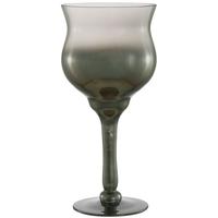venice smoked glass ellipse candle holder small set of 4