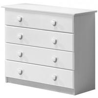 Verona Whitewash Pine 4 Wide Chest of Drawer