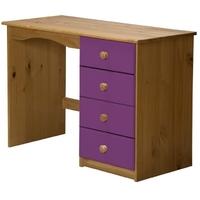 Verona Antique Pine and Lilac 4 Drawer Dressing Table