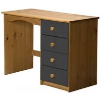 Verona Antique Pine and Graphite 4 Drawer Dressing Table