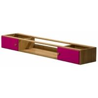 verona catania antique pine and fuchsia underbed cupboards with open s ...