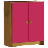 Verona Antique Pine and Fuchsia Mid Sleeper Cupboard