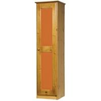 Verona Antique Pine and Orange 1 Door Wardrobe