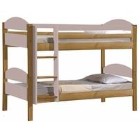 Verona Maximus Antique Pine and Pink 3ft Single Bunk Bed