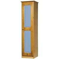 Verona Antique Pine and Baby Blue 1 Door Wardrobe